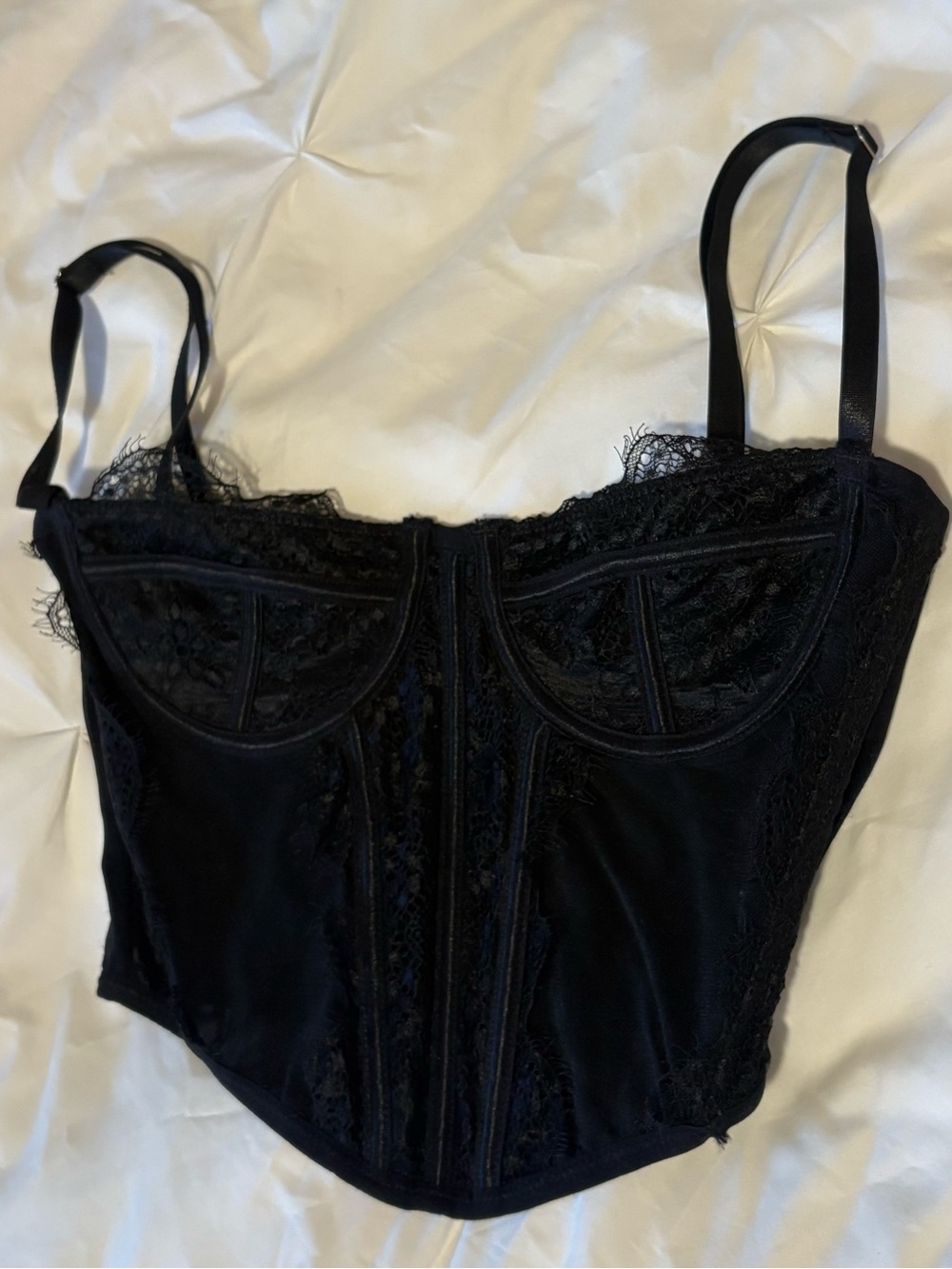 La Hearts Black Lace corset